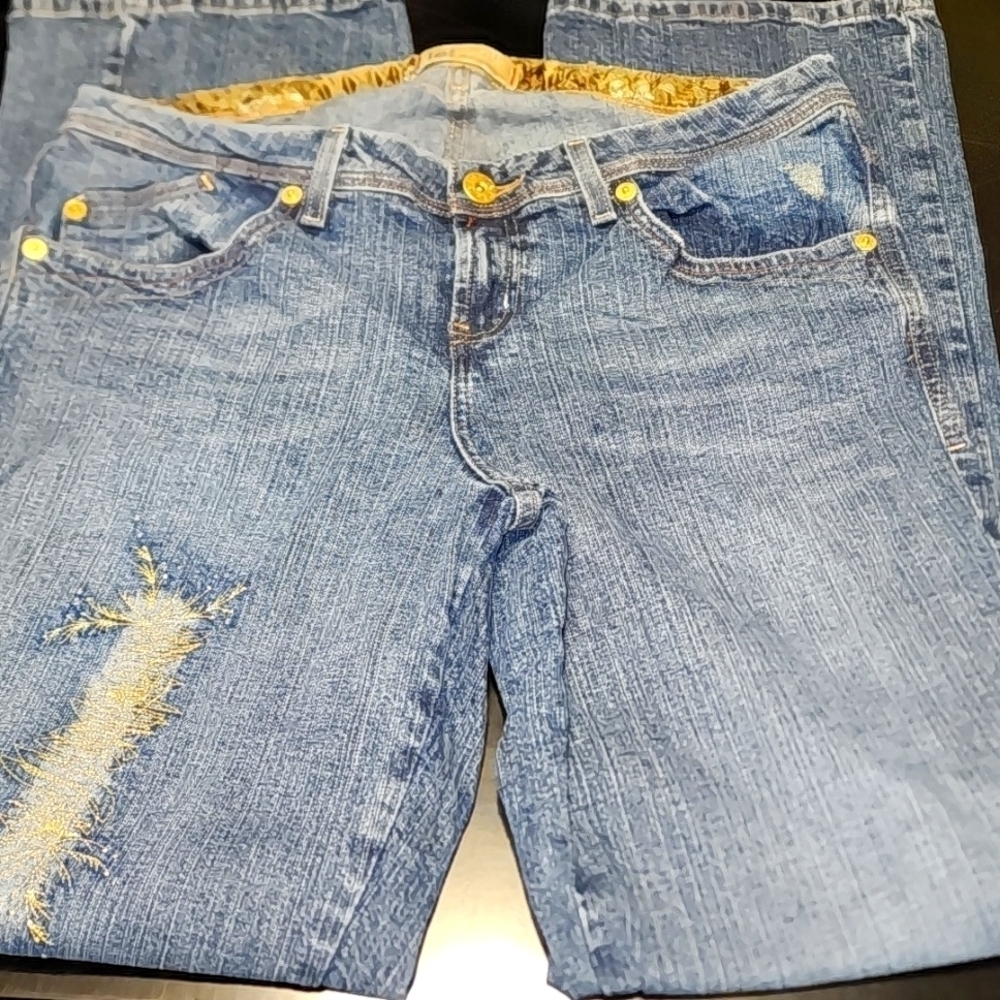 Lei vintage embroidered jeans SZ 14